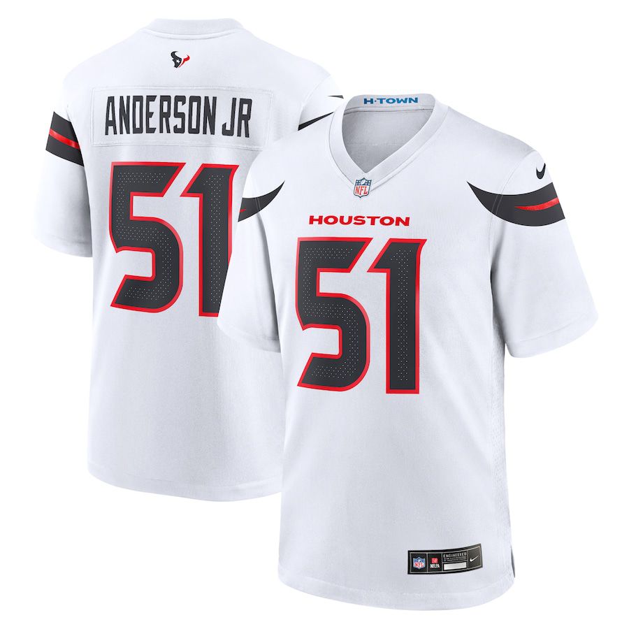 Men Houston Texans 51 Will Anderson Jr. Nike White Game NFL Jersey